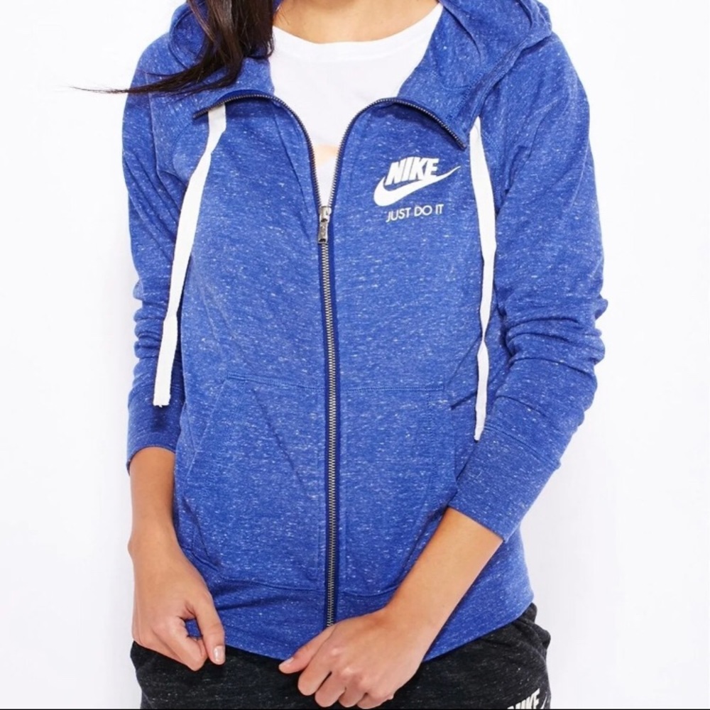 Nike Women's Sportswear Gym VNTG Hoodie blue
